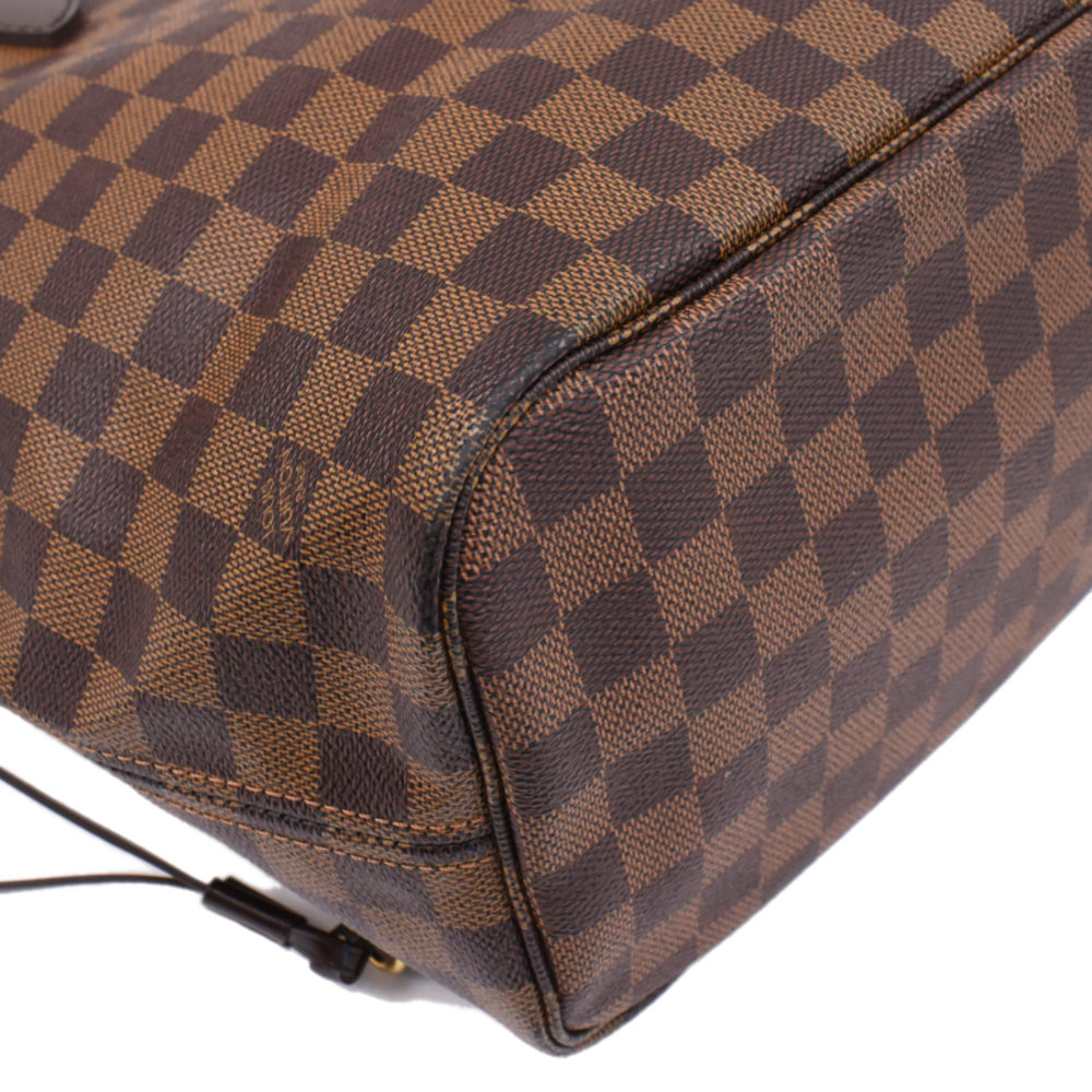 Louis Vuitton Neverfull MM Shoulder Tote Bag Damier Ebene Brown - Picture 7 of 8
